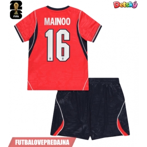 Lacne Dětský Futbalové dres Anglicko Kobbie Mainoo #16 MS 2026 Krátky Rukáv - Preč (+ trenírky)